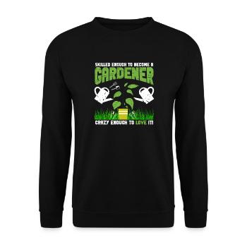 Skilled Crazy Gardener - Unisex Sweatshirt - black - Front - Alina (178cm) & Michal (187cm)