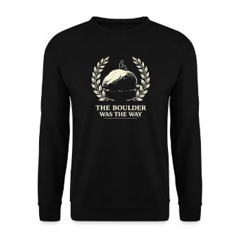 Le Rocher était la voie - Sweat-shirt Unisexe - noir - Devant - Alina (178cm) & Michal (187cm)