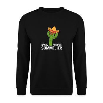 Sommelier du vin - Sweat-shirt Unisexe - noir - Devant - Alina (178cm) & Michal (187cm)