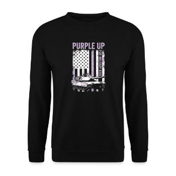 Purple for Military Kids Tank Military Kid - Unisex Sweatshirt - black - Front - Alina (178cm) & Michal (187cm)