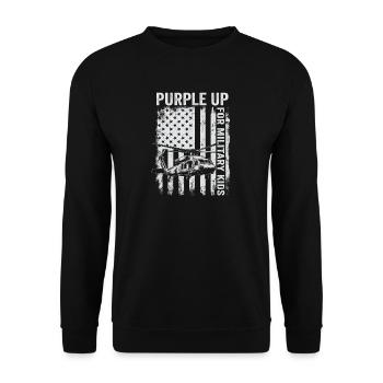 Purple Spice Up Military Kids Helicopter Military K - Unisex Sweatshirt - black - Front - Alina (178cm) & Michal (187cm)