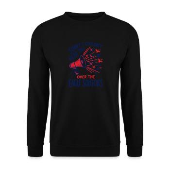 Désolé de ne pas t’avoir entendu à cause des cris d’aigle - Sweat-shirt Unisexe - noir - Devant - Alina (178cm) & Michal (187cm)