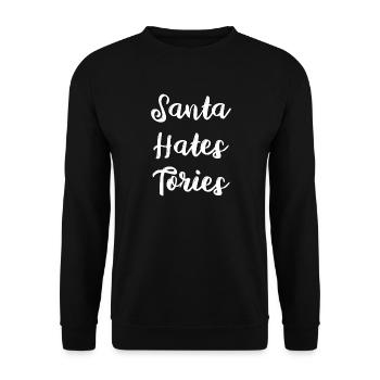 Bold Script On Black Tee - Unisex Sweatshirt - black - Front - Alina (178cm) & Michal (187cm)