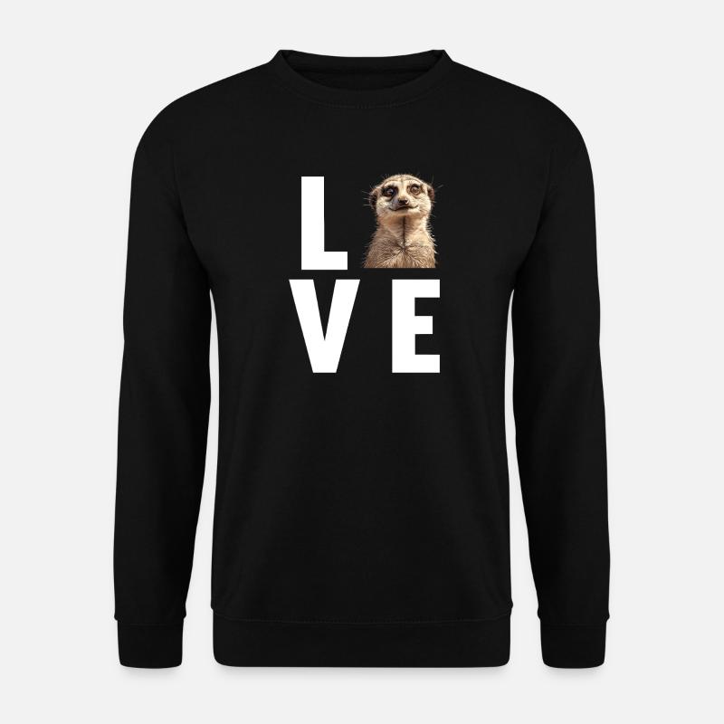 Suricate Erdmännchen - Sweat-shirt Unisexe - noir