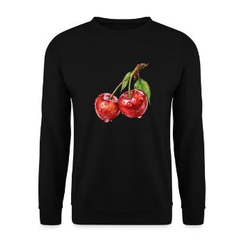 cherry - Unisex Sweatshirt - black - Front - Alina (178cm) & Michal (187cm)
