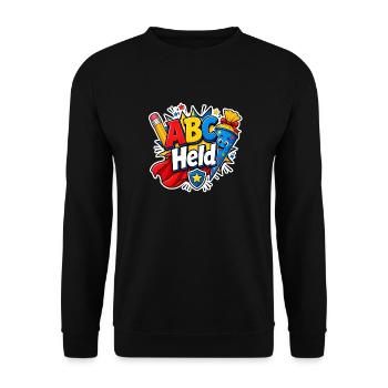 Schulkind 2026 Einschulung 2026 Schulanfang - Unisex Pullover - Schwarz - Vorne - Alina (178cm) & Michal (187cm)