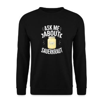 Cadeau de choucroute - Sweat-shirt Unisexe - noir - Devant - Alina (178cm) & Michal (187cm)