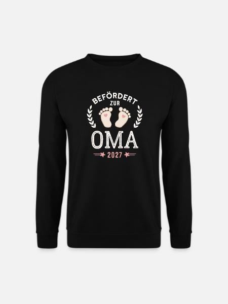 Befördert zur Oma 2027 Neue Großmutter - Unisex Pullover - Schwarz