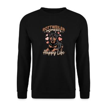 Rottweiler Rottweiler Rottie Race de chien - Sweat-shirt Unisexe - noir - Devant - Alina (178cm) & Michal (187cm)