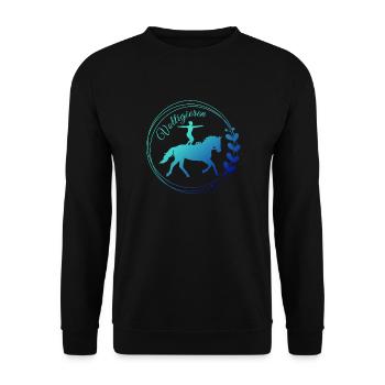 Vaulting Stand: Volti Equestrian Compulsory Exercise - Unisex Sweatshirt - black - Front - Alina (178cm) & Michal (187cm)
