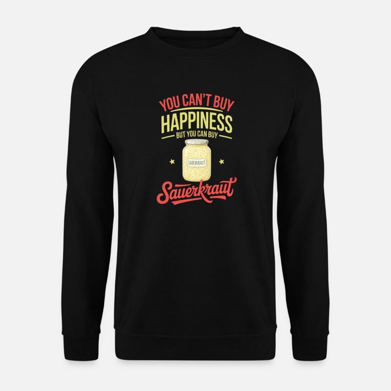 Sauerkraut deutsche Gerichte Sauerkohl Geschenk - Unisex Pullover - Schwarz