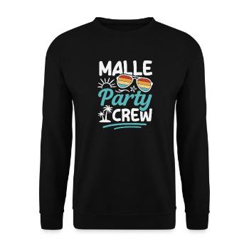 Équipe de fête Malle Groupes de vacances à Majorque - Sweat-shirt Unisexe - noir - Devant - Alina (178cm) & Michal (187cm)