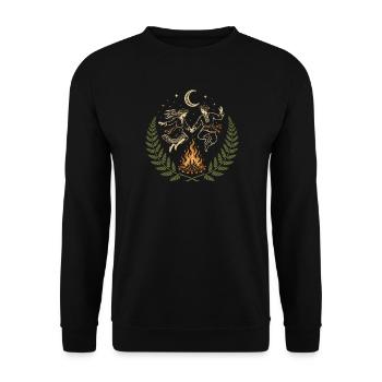 Kupala Night Dance - Unisex Sweatshirt - black - Front - Alina (178cm) & Michal (187cm)