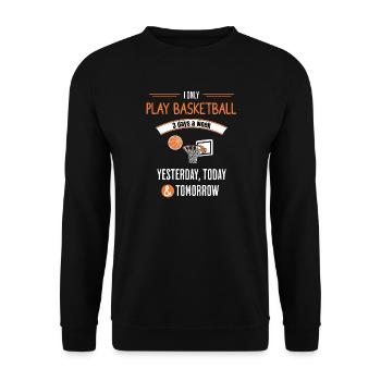 Daily Basketball Passion - Unisex Sweatshirt - black - Front - Alina (178cm) & Michal (187cm)