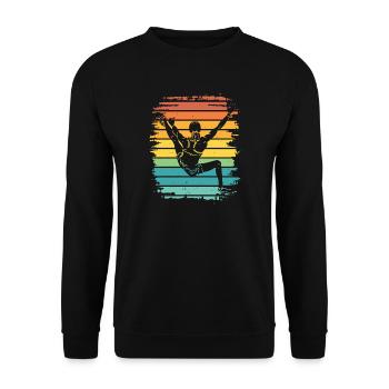 Boulderer Boulder Bouldern - Unisex Pullover - Schwarz - Vorne - Alina (178cm) & Michal (187cm)