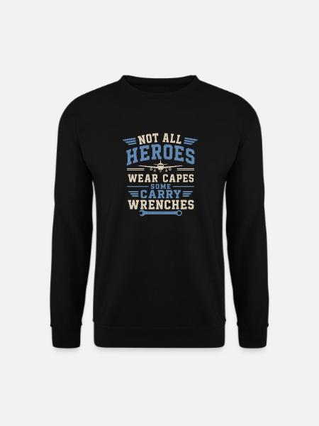 Aircraft Mechanic Aviation Technology Maintenance - Unisex Sweatshirt - black