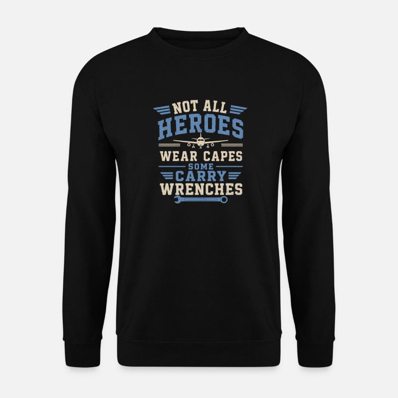 Flugzeugmechaniker Luftfahrt Technik Wartung - Unisex Pullover - Schwarz