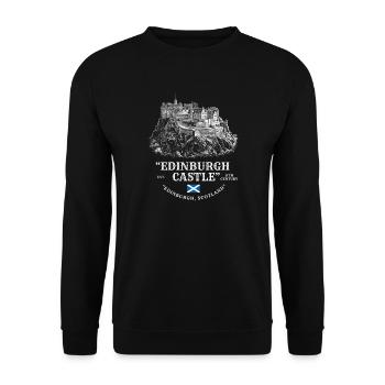 Voyage de la silhouette du château d’Édimbourg - Sweat-shirt Unisexe - noir - Devant - Alina (178cm) & Michal (187cm)