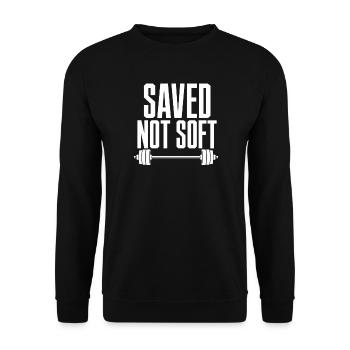 Foi chrétienne sauvée et pas douce Gym Fitness - Sweat-shirt Unisexe - noir - Devant - Alina (178cm) & Michal (187cm)