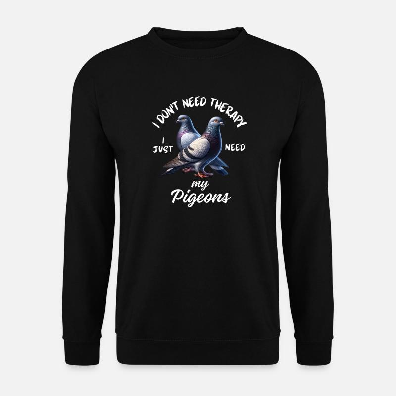 Taubentherapie Lustig - Unisex Pullover - Schwarz