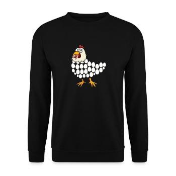 Chicken Whisperer Chicken Chicken Keeper Chickens - Unisex Sweatshirt - black - Front - Alina (178cm) & Michal (187cm)