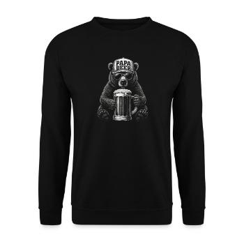 Papa Beer Father Bear Beer Humor Gift Idea - Unisex Sweatshirt - black - Front - Alina (178cm) & Michal (187cm)