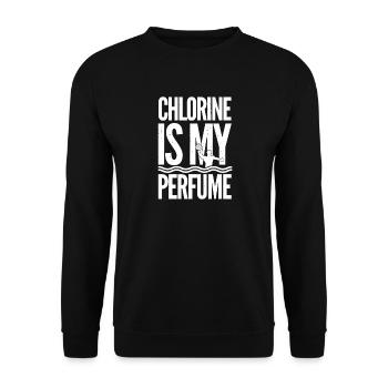Chlor ist mein Parfüm - Unisex Pullover - Schwarz - Vorne - Alina (178cm) & Michal (187cm)
