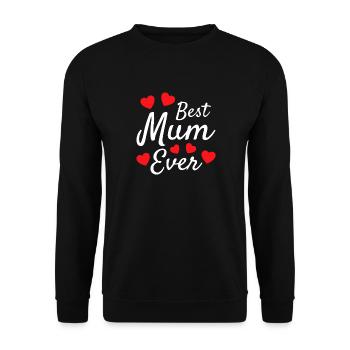 Beste Mutter aller Zeiten - Unisex Pullover - Schwarz - Vorne - Alina (178cm) & Michal (187cm)
