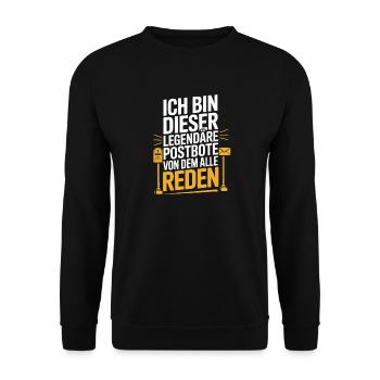  Ich Bin Dieser Legendäre Postbote Von Dem Alle - Unisex Pullover - Schwarz - Vorne - Alina (178cm) & Michal (187cm)