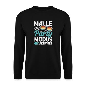 Malle Party Modus Mallorca Urlaub Gruppen - Unisex Pullover - Schwarz - Vorne - Alina (178cm) & Michal (187cm)
