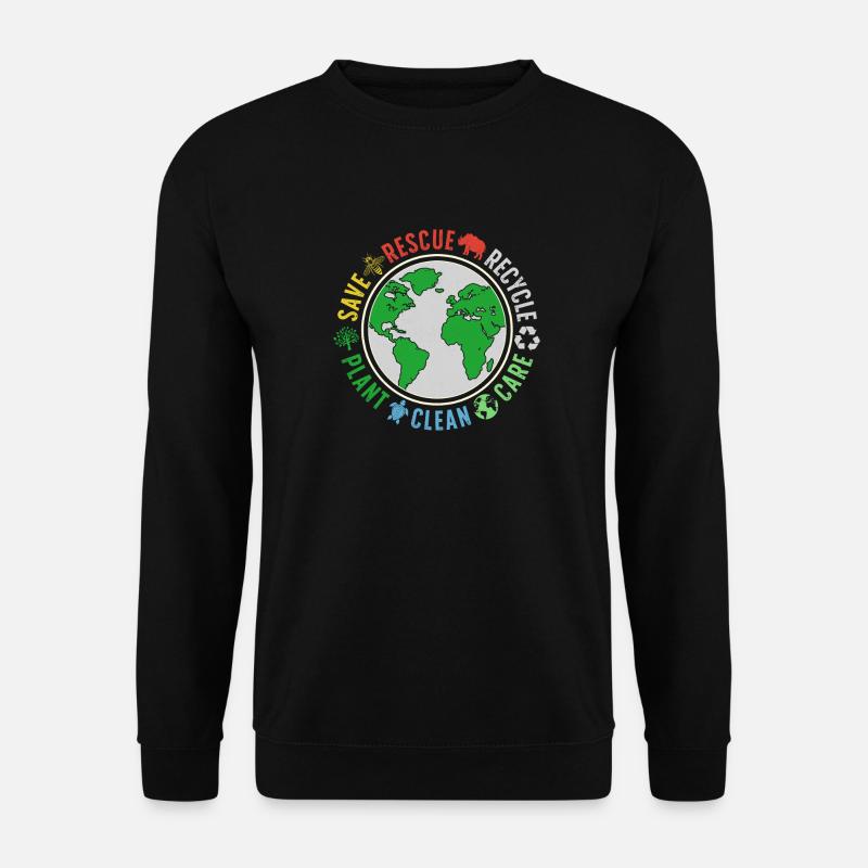 Globale Umweltrettung Logo - Unisex Pullover - Schwarz