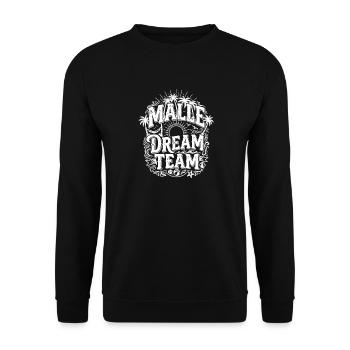 Malle Dream Team - Unisex Sweatshirt - black - Front - Alina (178cm) & Michal (187cm)