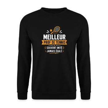Meilleur Pro de Tennis Édition Badge - Sweat-shirt Unisexe - noir - Devant - Alina (178cm) & Michal (187cm)