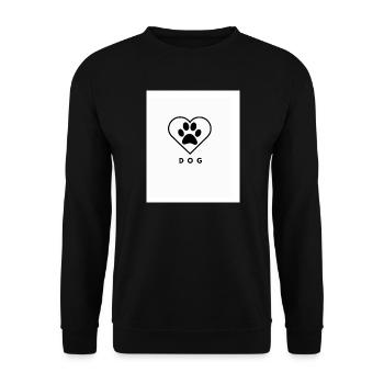 Dog love - Unisex Sweatshirt - black - Front - Alina (178cm) & Michal (187cm)