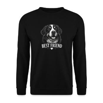 Bernese Mountain Dog Best Friend Dog Owner Dogs - Unisex Sweatshirt - black - Front - Alina (178cm) & Michal (187cm)