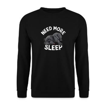Le carlin endormi a besoin de plus de sommeil - Sweat-shirt Unisexe - noir - Devant - Alina (178cm) & Michal (187cm)