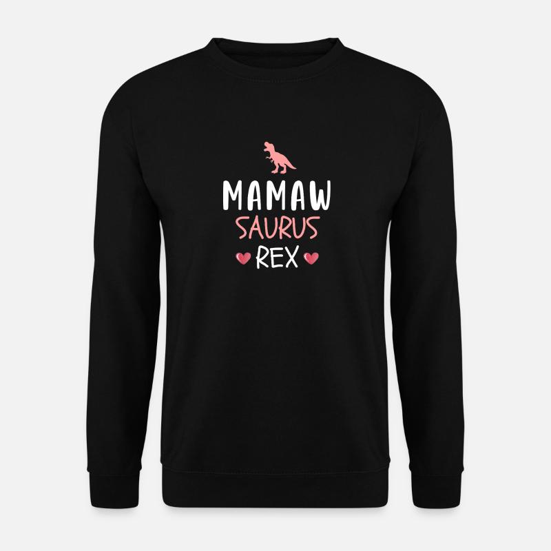 Mamawsaurus Rex Niedliche Mamaw Dinosaurier-Oma Mutter - Unisex Pullover - Schwarz