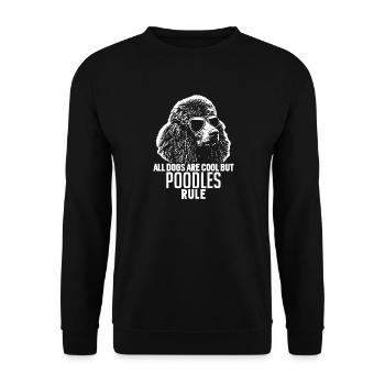 Pudel-Sonnenbrillen-Rule Tee - Unisex Pullover - Schwarz - Vorne - Alina (178cm) & Michal (187cm)