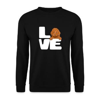 Puppy Love Typography - Unisex Sweatshirt - black - Front - Alina (178cm) & Michal (187cm)