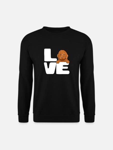 Puppy Love Typography - Unisex Sweatshirt - black