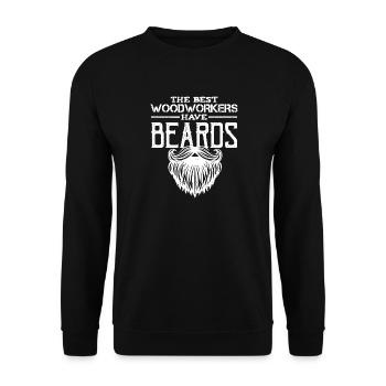 Stolz der Bärtigen Holzarbeiter - Unisex Pullover - Schwarz - Vorne - Alina (178cm) & Michal (187cm)