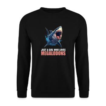 Megalodons Megalodon - Unisex Sweatshirt - black - Front - Alina (178cm) & Michal (187cm)