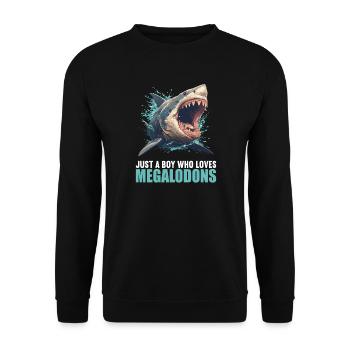 Megalodons Megalodon - Unisex Sweatshirt - black - Front - Alina (178cm) & Michal (187cm)