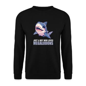Megalodons Megalodon - Unisex Sweatshirt - black - Front - Alina (178cm) & Michal (187cm)
