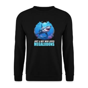 Megalodons Megalodon - Unisex Sweatshirt - black - Front - Alina (178cm) & Michal (187cm)