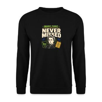 Marie Curie Chemistry Radiology Science - Unisex Sweatshirt - black - Front - Alina (178cm) & Michal (187cm)