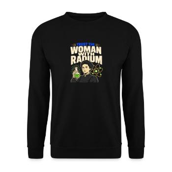 Marie Curie Chemistry Radiology Science - Unisex Sweatshirt - black - Front - Alina (178cm) & Michal (187cm)