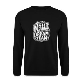 Malle Dream Team - Unisex Sweatshirt - black - Front - Alina (178cm) & Michal (187cm)