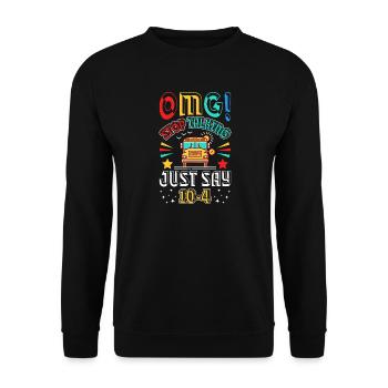 Bus scolaire qui dit 10vier4 - Sweat-shirt Unisexe - noir - Devant - Alina (178cm) & Michal (187cm)