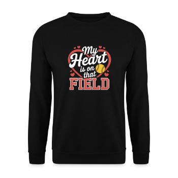 Softball Sprüche Softball Lustig Softball Geschenk - Unisex Pullover - Schwarz - Vorne - Alina (178cm) & Michal (187cm)